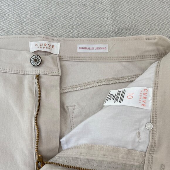 Curve Appeal Jeans Womens 10 High Rise Stretch Casual Comfort Minimalist Jegging - Picture 5 of 13